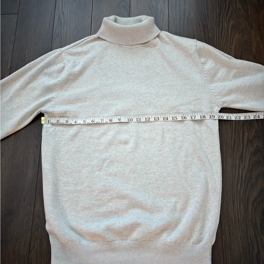 ZARA Essentials Light Grey Relaxed Fit Turtleneck Sweater XL - Picture 8 of 14